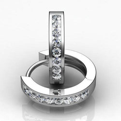 1,90 ct runder Diamant-Creolen-Ohrring