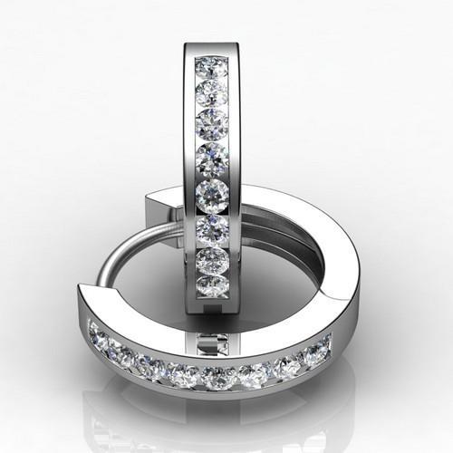 1,9 ct runder diamant-creolen-ohrring