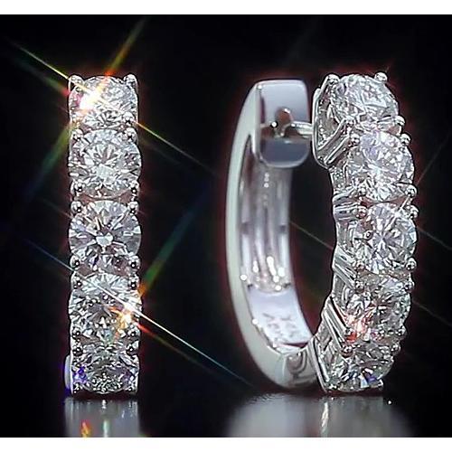 Runder Diamant Creolen 2 Karat Schmuck Vs1 F - harrychadent.ch