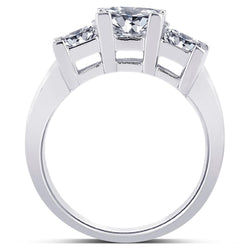 2 Karat Diamanten Drei Steine Hochzeitstag Ring Princess Cut