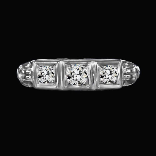 3 Steine Ring Rund Alter Minenschliff Diamanten 1,50 Karat Damenschmuck - harrychadent.ch