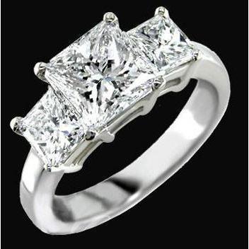 Diamant-Drei-Steine-Ring 4,01 Karat Verlobungsjubiläumsschmuck