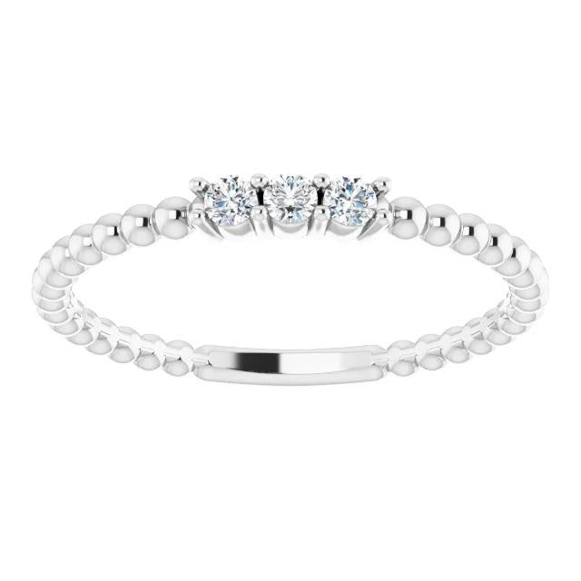 Drei-Stein-Diamant-Ring 0.50 Karat Perlen Damen Schmuck - harrychadent.ch
