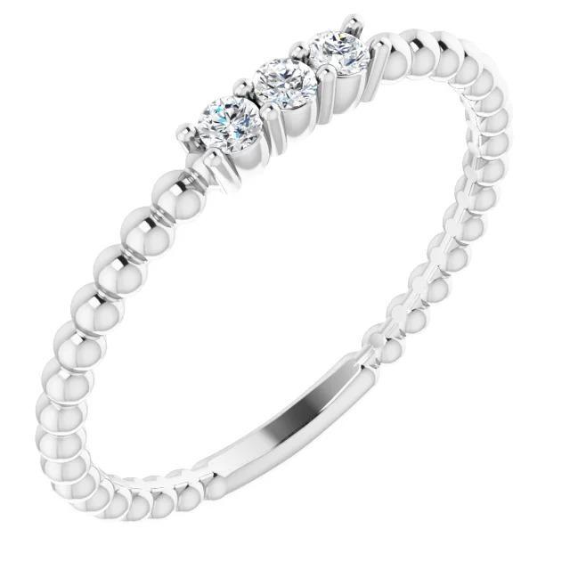 Drei-Stein-Diamant-Ring 0.50 Karat Perlen Damen Schmuck - harrychadent.ch