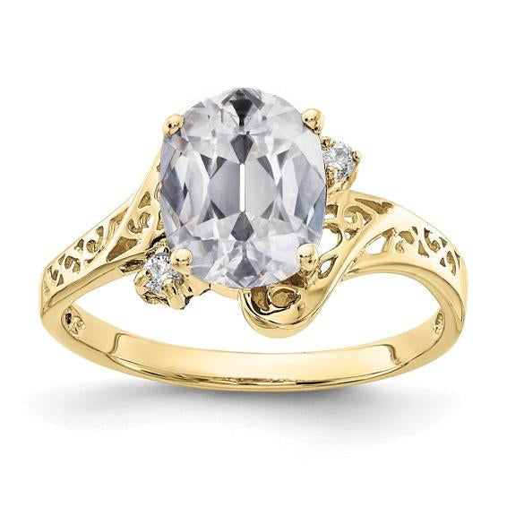 Vintage-Stil 3 Steine Ring Rund & Oval Altschliff Diamant 4,50 Karat - harrychadent.ch