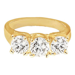 Wunderschöner runder Brillant-Diamant-Diamant-Ring mit 1,51 ct Gelbgold
