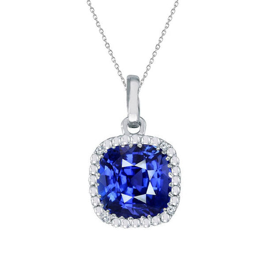 Goldener Kissen-Edelstein & runder Diamant-Dia-Anhänger 3,15 Karat