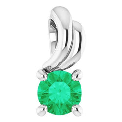 Solitaire Anhänger Grün Smaragd 2.50 Karat Damen Schmuck Neu