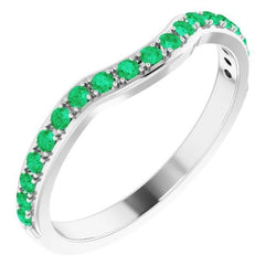 1,90 Karat Krappenfassung Kolumbianisches Grün Smaragd Band Damen Schmuck