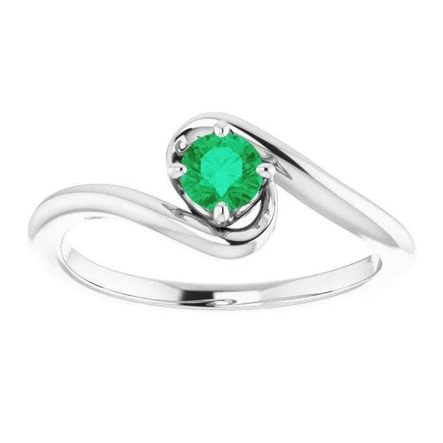 Solitärring 1,50 Karat Columbian Green Smaragd Twisted Style - harrychadent.ch