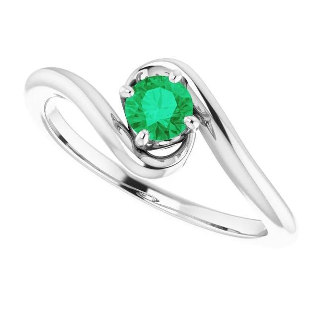 Solitärring 1,50 Karat Columbian Green Smaragd Twisted Style - harrychadent.ch