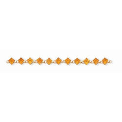 14K Gelbgold Diamant Fancy Citrin 14 Karat Armband