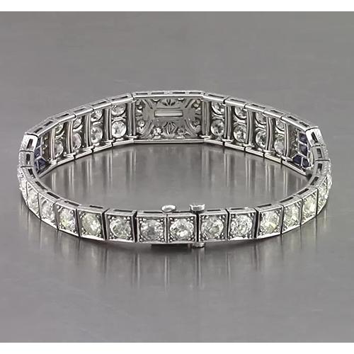 Antik-Stil Damen Armband Saphir und Diamant 24,80 Karat - harrychadent.ch