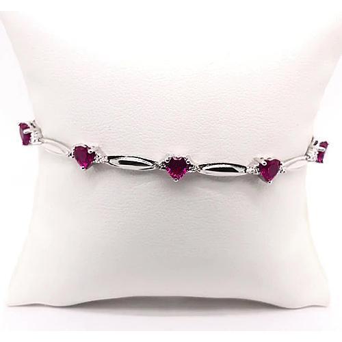 Herzform Rhodolith Granat Diamant Armband 9,54 Karat Schmuck Neu - harrychadent.ch