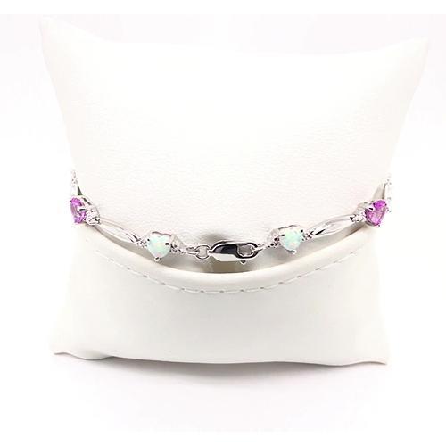 Herzform Rosa Amethyst & Opal Diamant Armband 9,54 Karat Schmuck - harrychadent.ch