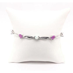 Herzform Rosa Amethyst & Opal Diamant Armband 9,54 Karat Schmuck