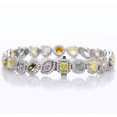 Multi Shaped & Colored Saphir Tennisarmband 28.60 Karat Schmuck - harrychadent.ch