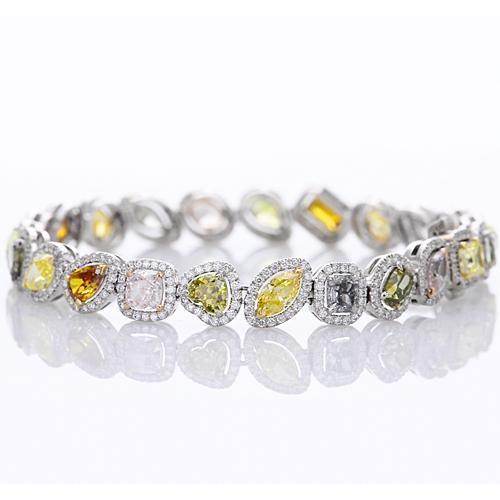 Multi Shaped & Colored Saphir Tennisarmband 28.60 Karat Schmuck - harrychadent.ch