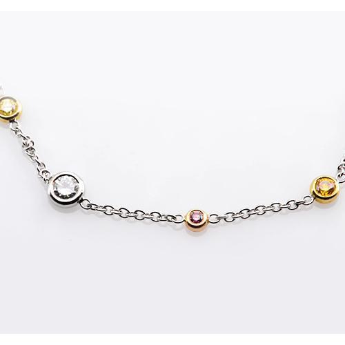 Rosa & Gelbes Saphir-Diamant-Armband 2.95 Karat Damen Schmuck - harrychadent.ch