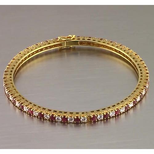 Ruby And Diamant Tennis Armreif 12,54 Karat Gelbgold Neu - harrychadent.ch
