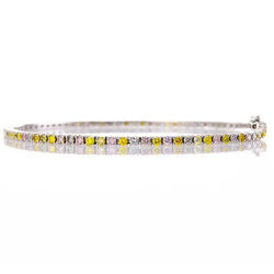 Saphir-Diamant-Armband 5 Karat Weißgold 14K Schmuck