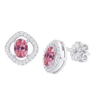 echter oval saphir 0.75Karat ohrring Vorderansicht