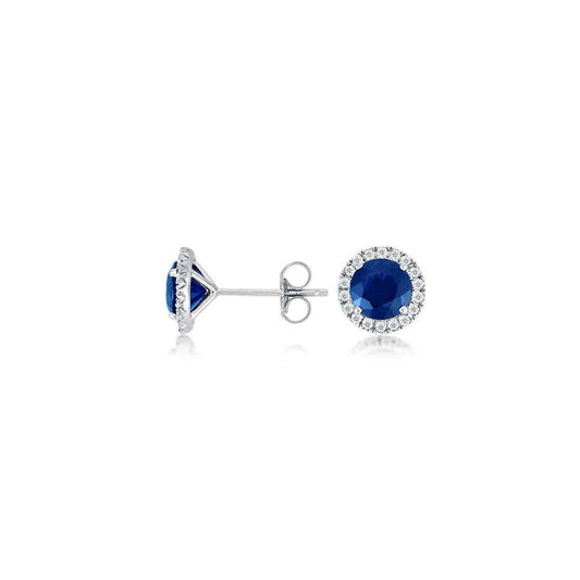 echter round diamant 3Karat ohrring Vorderansicht