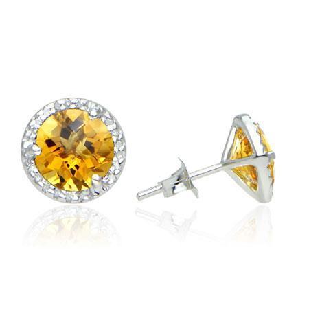 echter round diamant 31.48Karat ohrring Vorderansicht