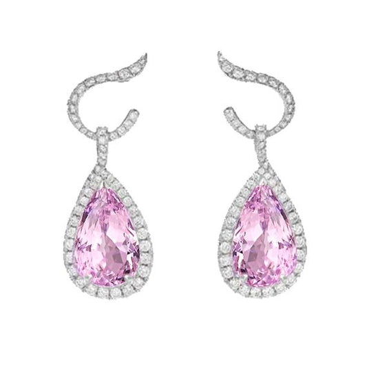 echter round diamant 31.20Karat ohrring Vorderansicht