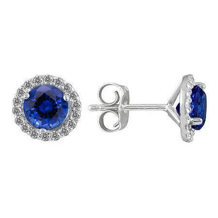 echter round diamant 3.36Karat ohrring Vorderansicht