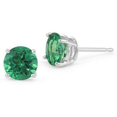 echter round diamant 4Karat ohrring Vorderansicht