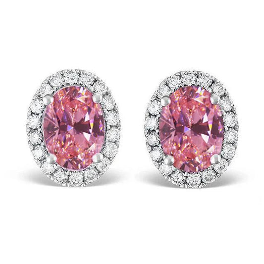 echter oval saphir 1.50Karat ohrring Vorderansicht
