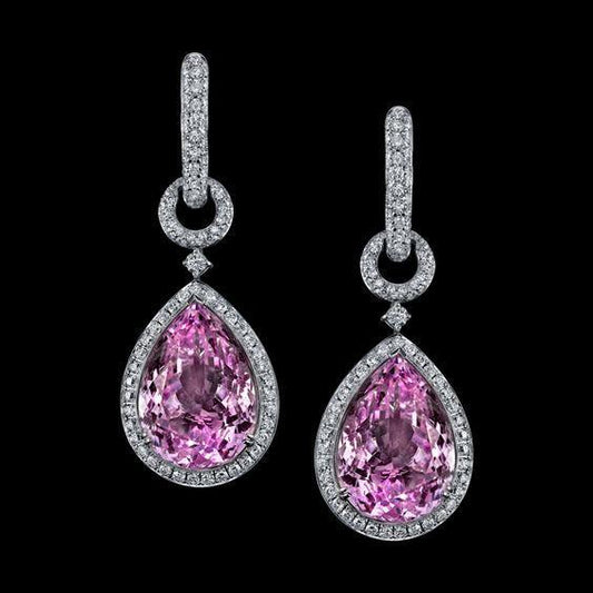 echter round diamant 43Karat ohrring Vorderansicht