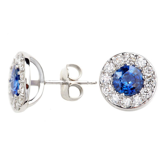 echter round diamant 4.40Karat ohrring Vorderansicht