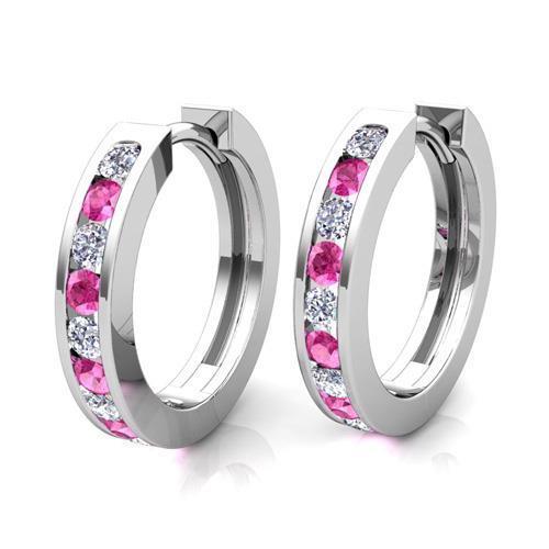 echter round diamant 8Karat ohrring Vorderansicht