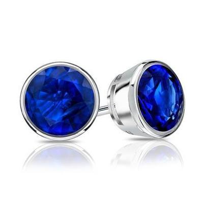 echter round diamant 4.50Karat ohrring Vorderansicht