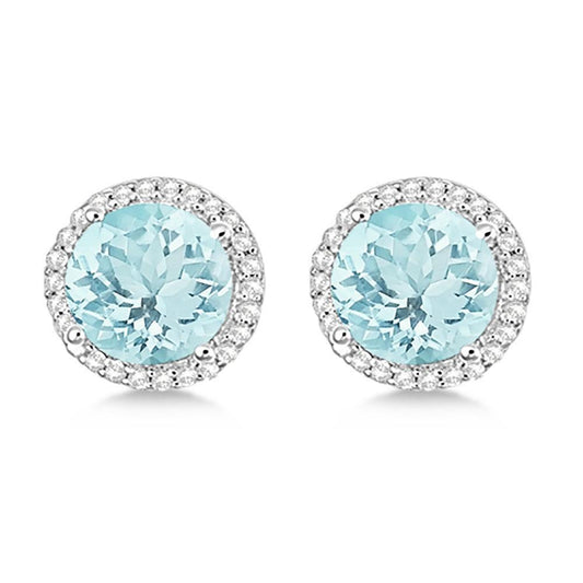 echter round diamant 7.52Karat ohrring Vorderansicht