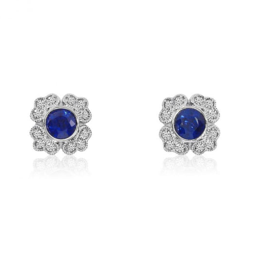 echter round diamant 1Karat ohrring Vorderansicht
