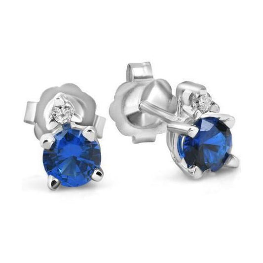 echter round diamant 3.30Karat ohrring Vorderansicht