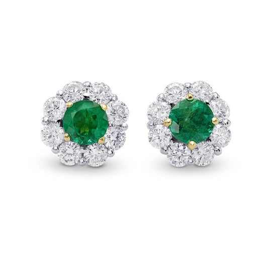 echter round diamant 5.80Karat ohrring Vorderansicht