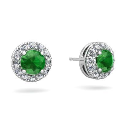 echter round diamant 5Karat ohrring Vorderansicht