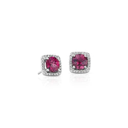 Krappenset 10 Karat mit Diamant Ohrstecker 14K Weißgold