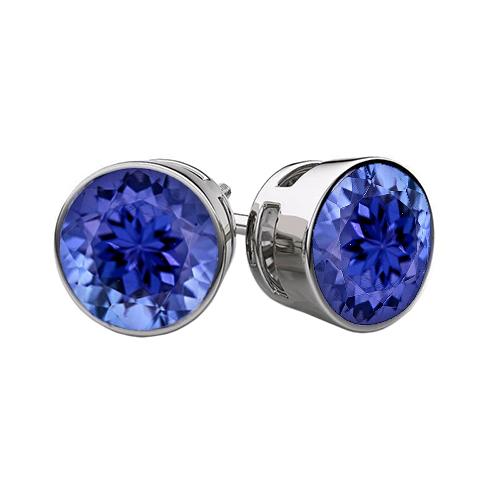 echter round diamant 8Karat ohrring Vorderansicht