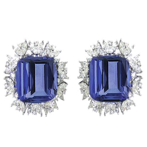 echter marquise diamant 4Karat ohrring Vorderansicht