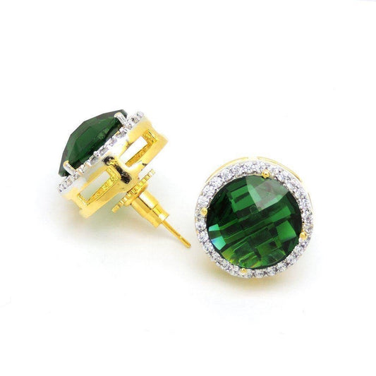 echter round diamant 9.56Karat ohrring Vorderansicht