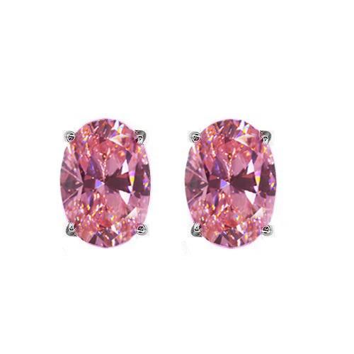 echter oval diamant 3Karat ohrring Vorderansicht