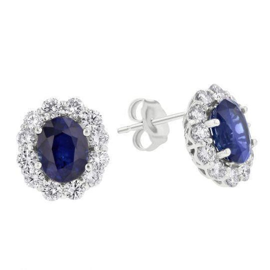 echter oval diamant 5.70Karat ohrring Vorderansicht
