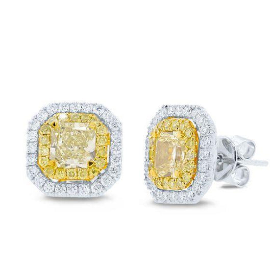echter radiant citrin 20Karat ohrring Vorderansicht