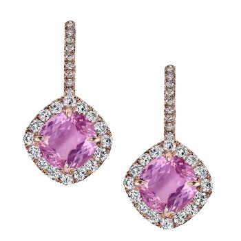 echter round diamant 21.50Karat ohrring Vorderansicht