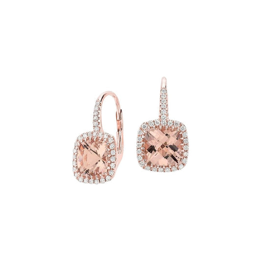 echter round diamant 10.60Karat ohrring Vorderansicht